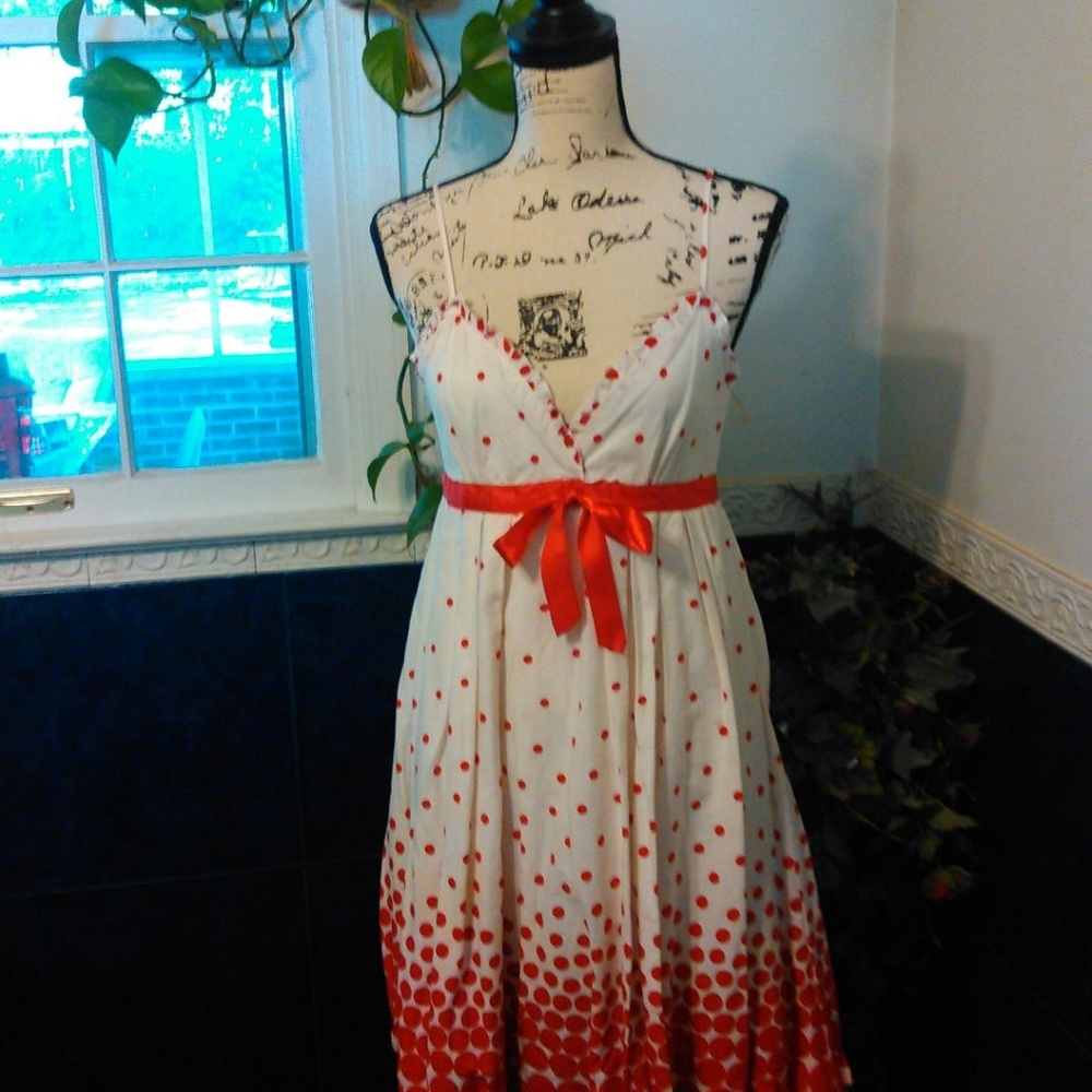 Forever 21 polka dot lined sundress